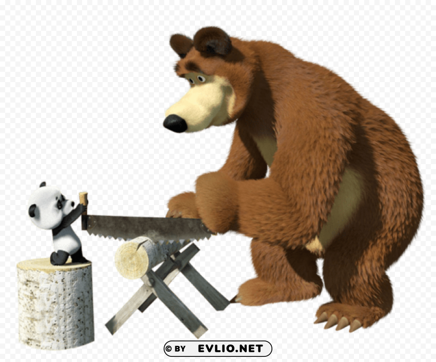 masha and the bear cartoon PNG transparent graphics for download