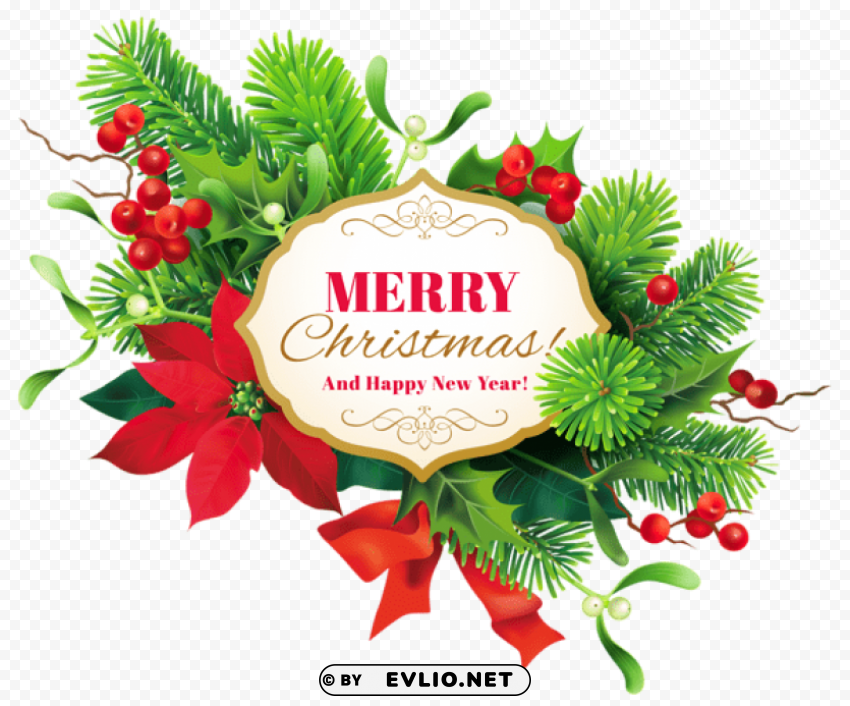 merry christmas decor Isolated PNG Item in HighResolution
