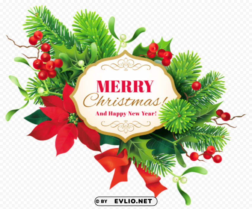 merry christmas decor Isolated PNG Item in HighResolution PNG Images c7ee8497