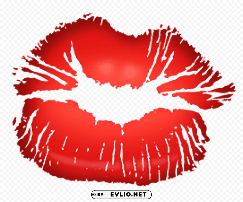 red kiss PNG files with clear backdrop collection