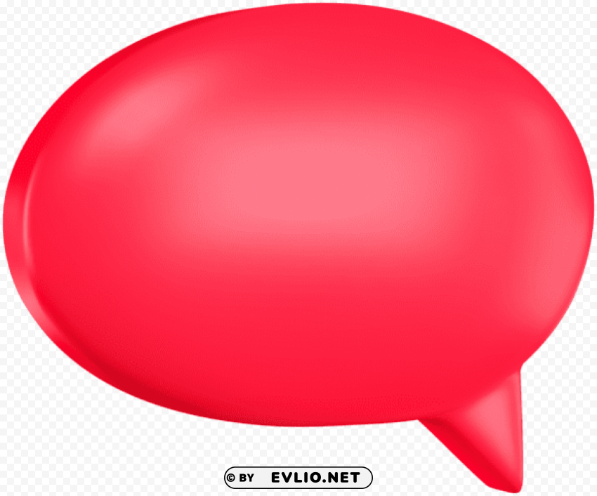 red speech bubble Transparent PNG Image Isolation