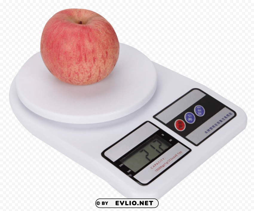 Clear Weighing Scale with Apple PNG Image Isolated with Transparent Clarity PNG Image Background ID 375a0604