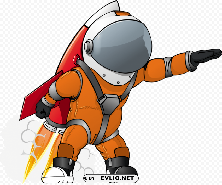 astronaut Isolated Graphic on Clear PNG