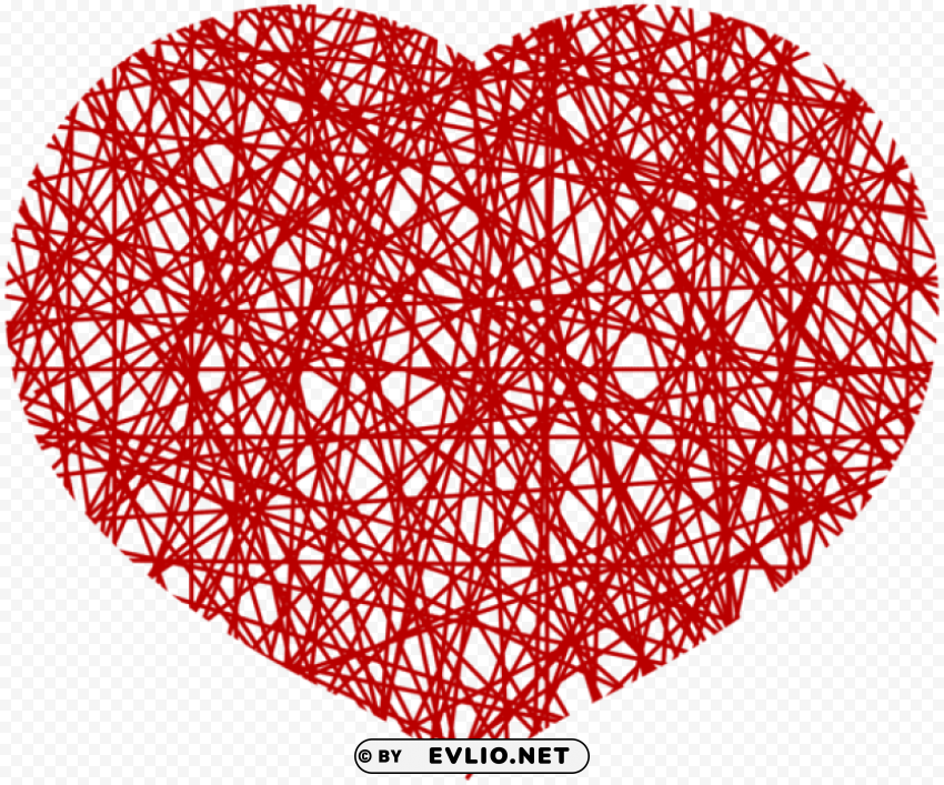 decorative red heart PNG Image with Transparent Isolated Graphic