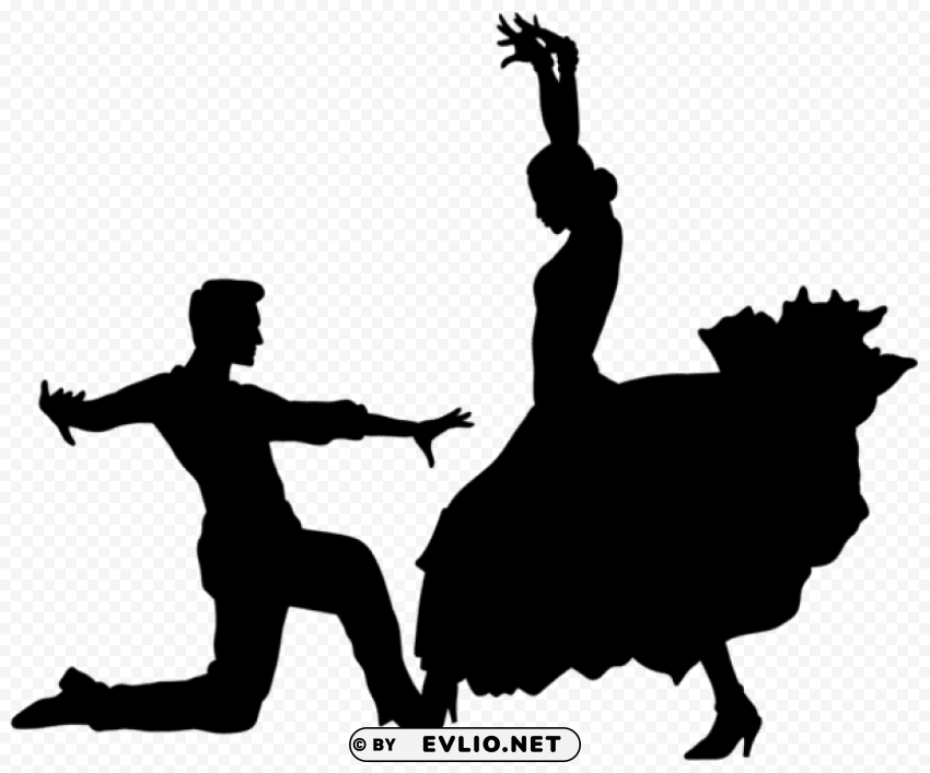 flamenco dancers silhouette PNG images without watermarks