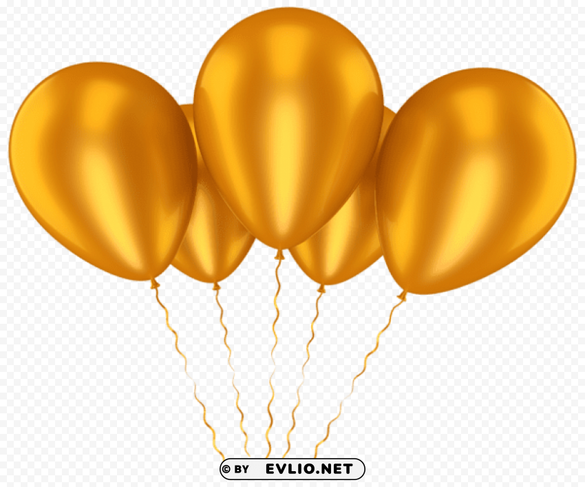 gold balloons transparentpicture PNG images with no background needed