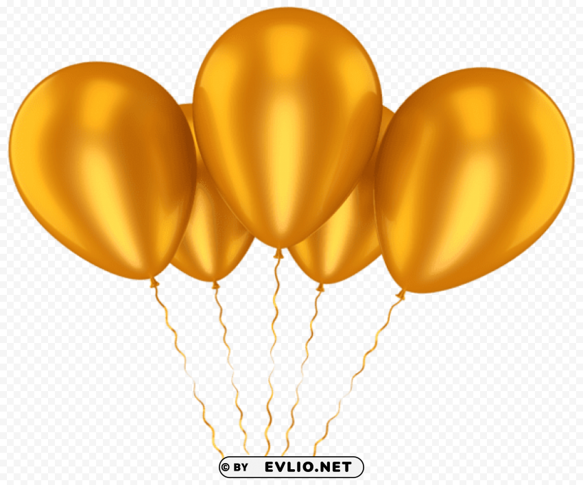 Gold Balloons Transparentpicture PNG Images With No Background Needed