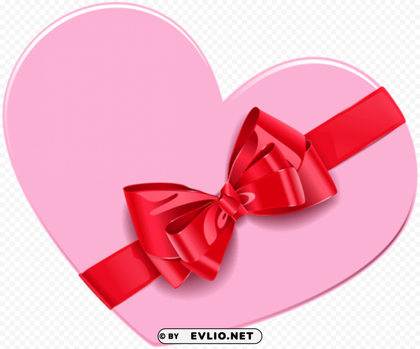 Heart Gift Box Transparent PNG Illustration With Isolation