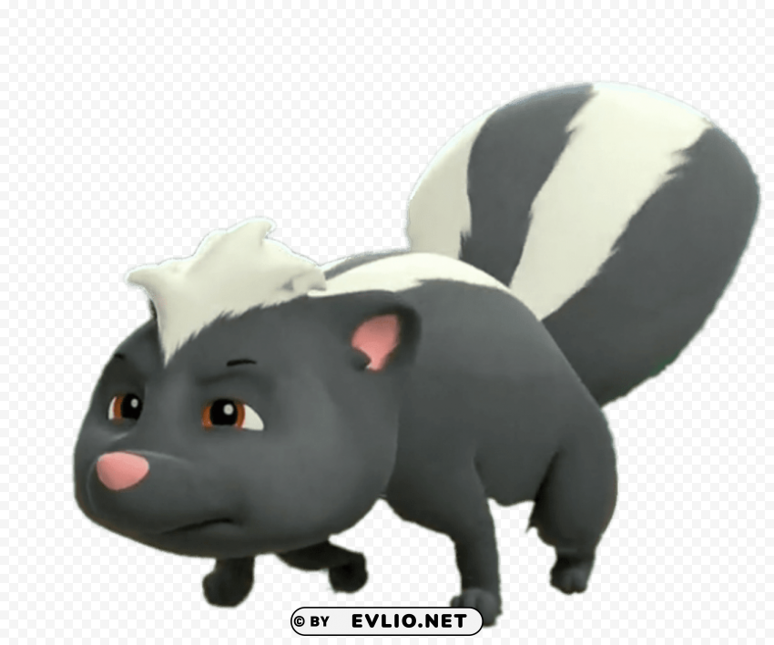 Skunk Cartoon Transparent Cutout PNG Isolated Element