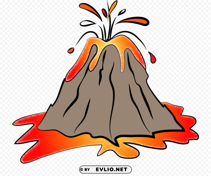 volcano Clear Background PNG with Isolation