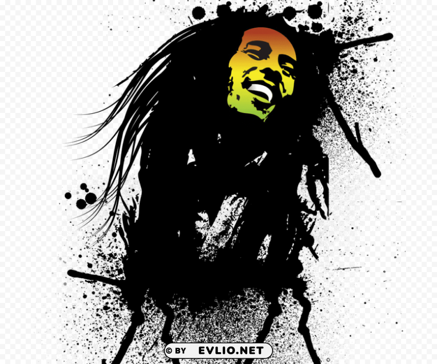 bob marley PNG with Isolated Transparency