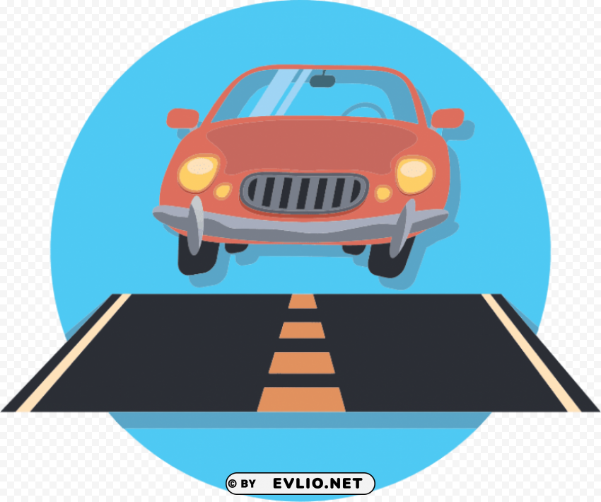 Car On Road PNG Images For Merchandise