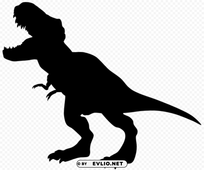 dinosaur rex silhouette Isolated Graphic on Clear Background PNG