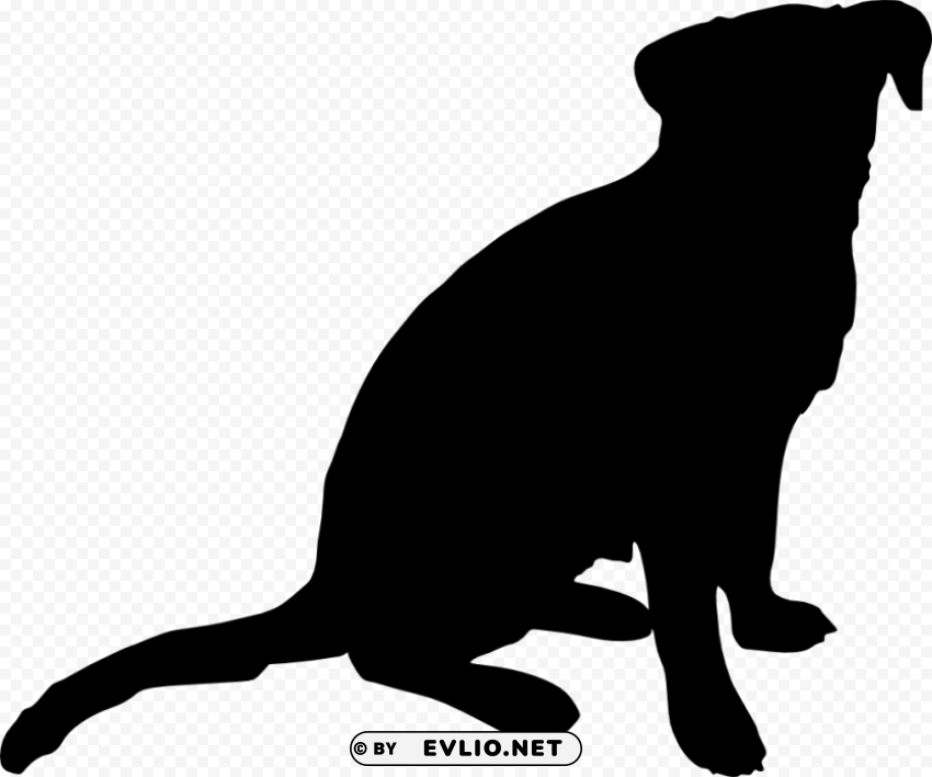 dog silhouette PNG for online use