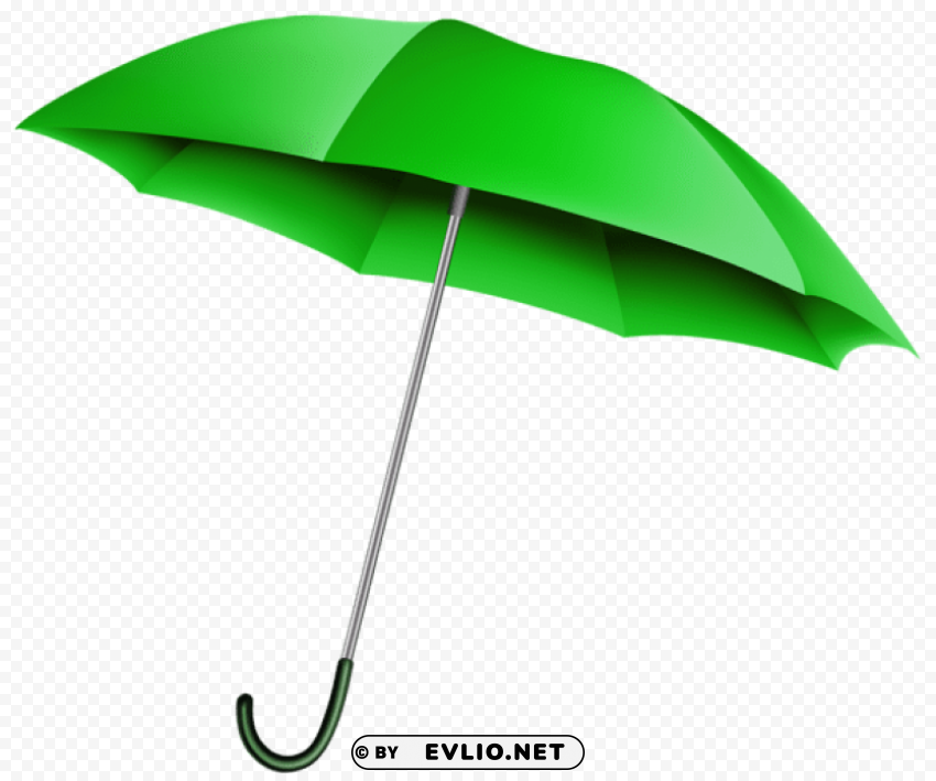 green umbrella Transparent Background PNG Isolated Illustration