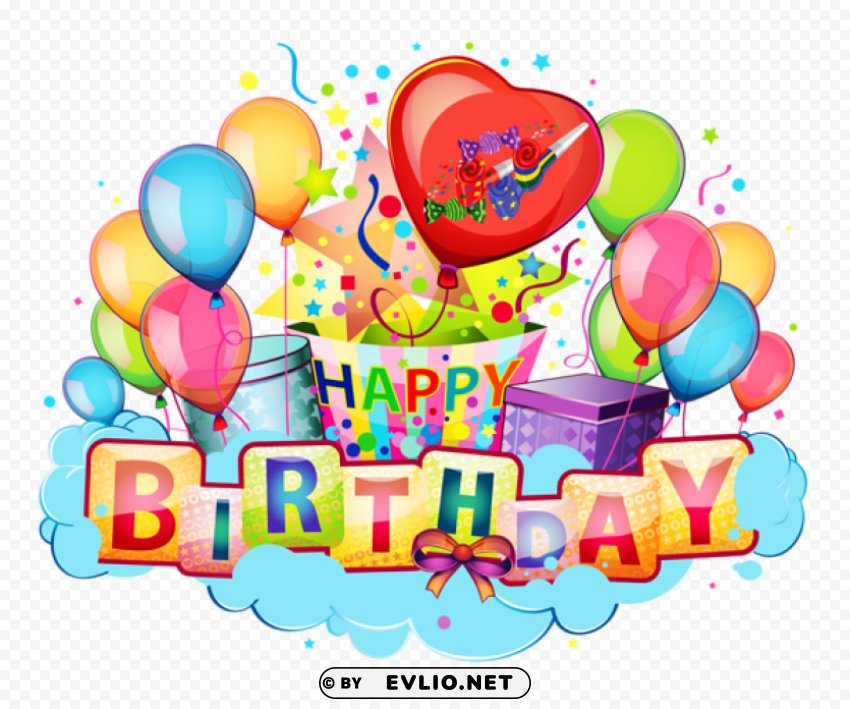 happy birthday decor transparentpicture Transparent PNG art