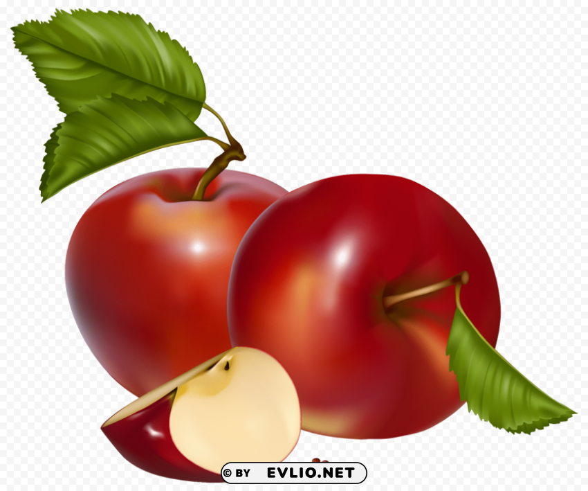red apples PNG with no registration needed