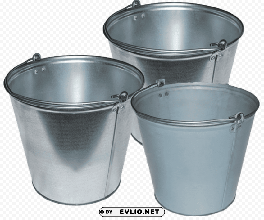steel bucket Isolated Graphic on Clear Transparent PNG