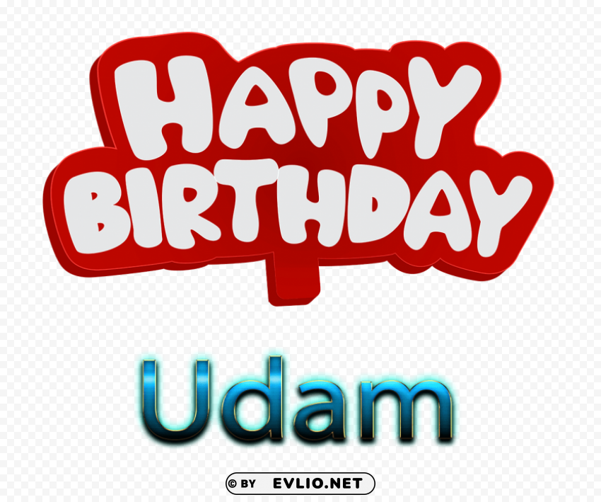 Udam 3d Letter Name High-resolution PNG