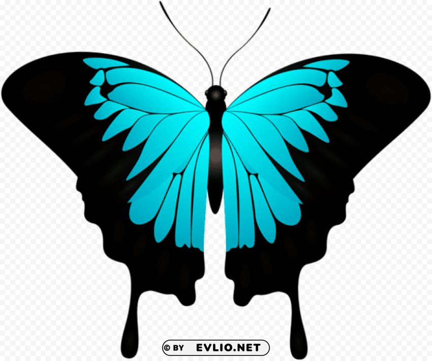 Blue Butterfly Decorative Isolated Subject On HighResolution Transparent PNG