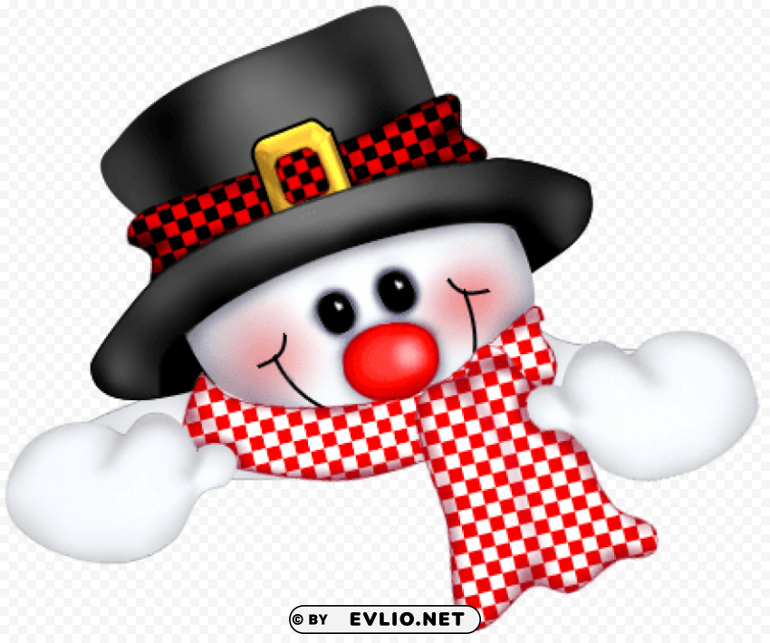 cute snowman Clear Background PNG Isolated Graphic Design