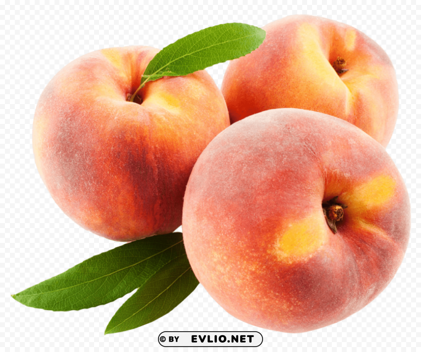 Peach Fruits With Leaf PNG Transparent Photos For Design