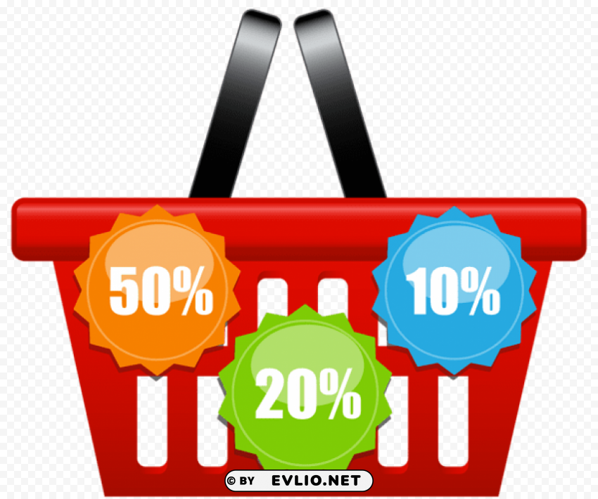 Shopping Basket With Discount Ns Clear Background PNG Images Diverse Assortment