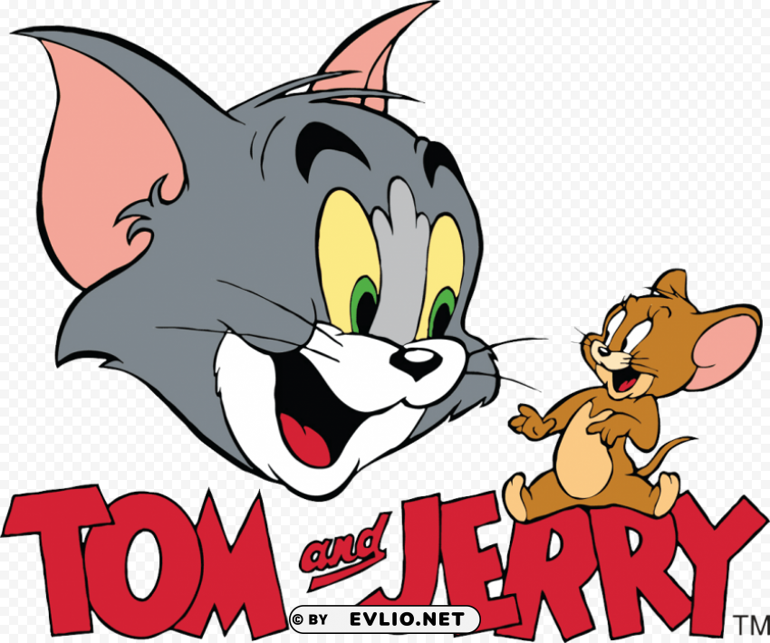 tom and jerry Isolated Design on Clear Transparent PNG