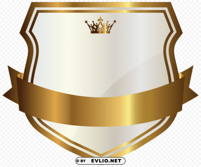 white label with gold banner Clear PNG graphics