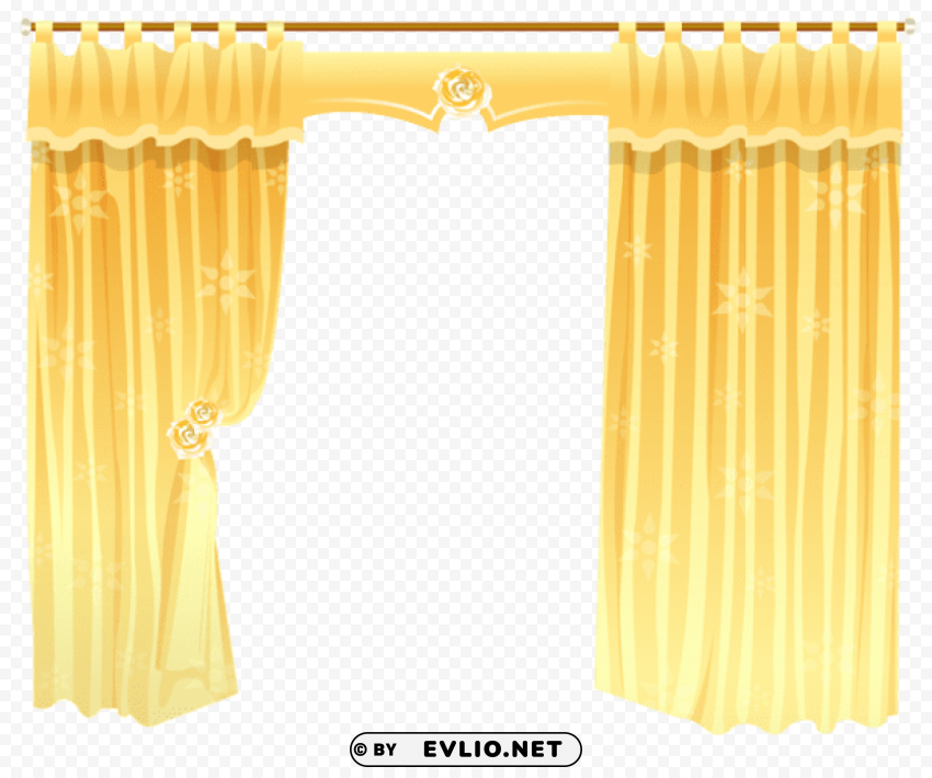 yellow curtains transparent PNG graphics with alpha transparency bundle clipart png photo - 14a53fd1