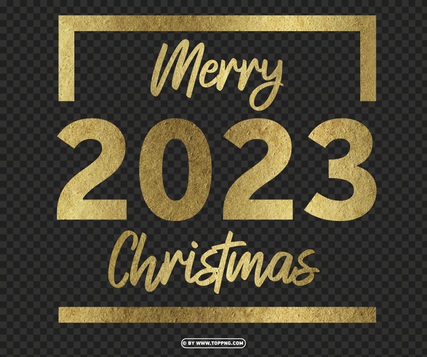 2023 gold merry christmas design png Transparent pics