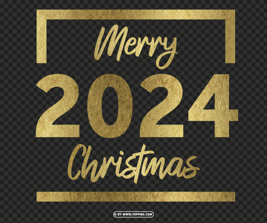 2024 gold merry christmas design Transparent picture PNG - Image ID 36b6272b