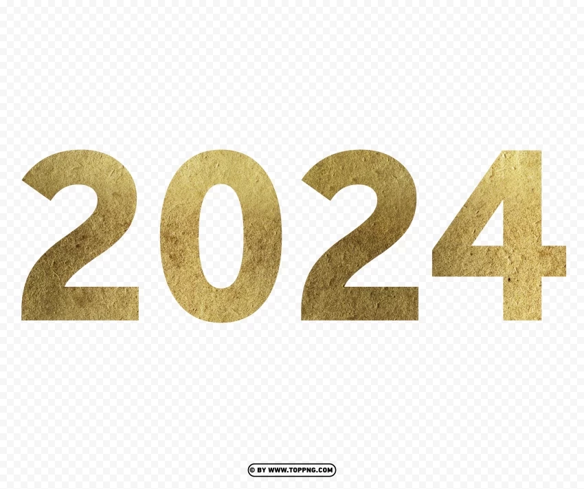 2024 golden text date hd Free PNG images with transparency collection