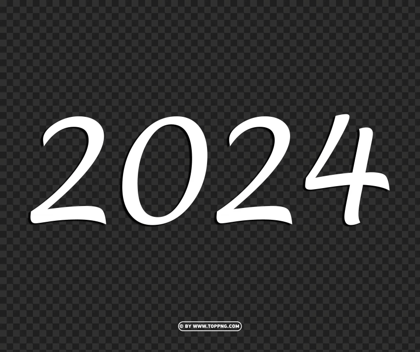 2024 white lettering text date hd Free PNG images with clear backdrop