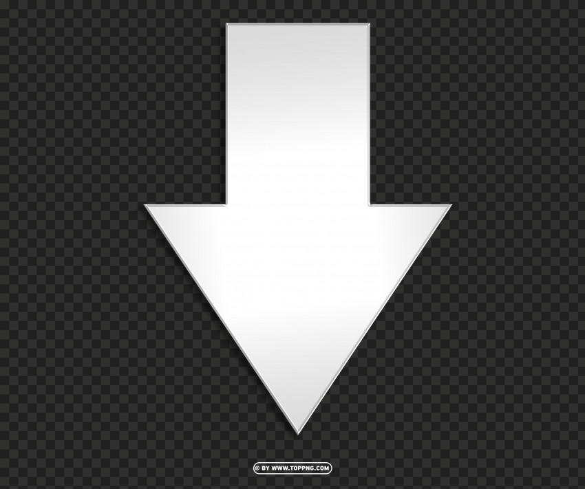 3d silver arrow down design free PNG images with transparent canvas comprehensive compilation - Image ID 5737f75c