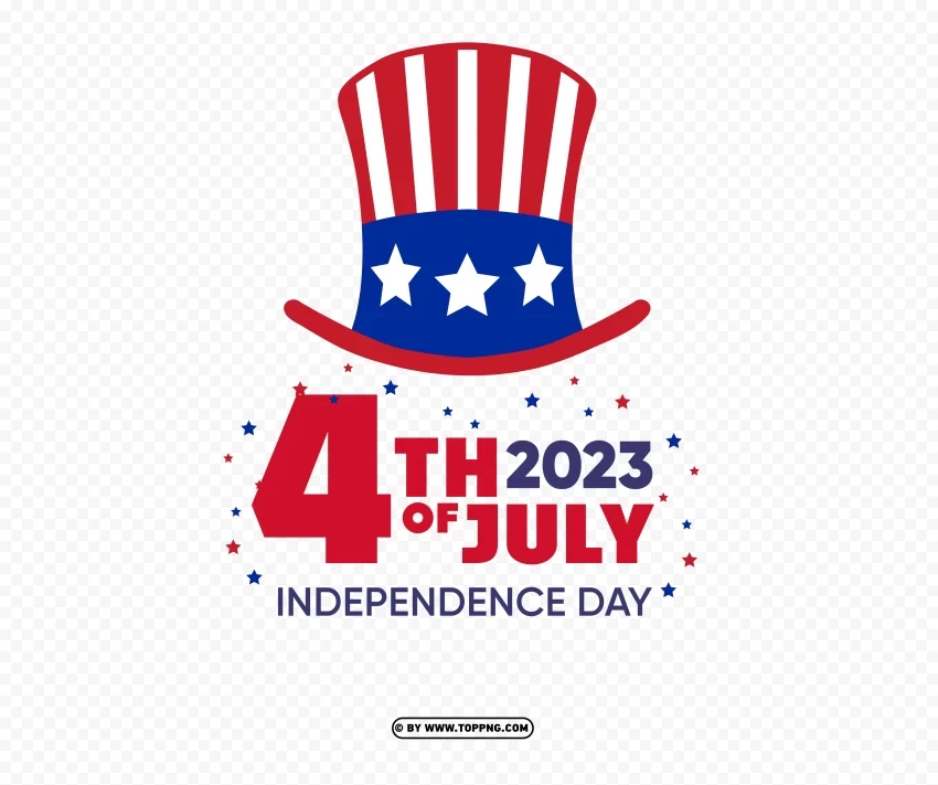4th of july 2023 celebration independence day usa PNG Graphic Isolated with Clear Background - Image ID 1a487161