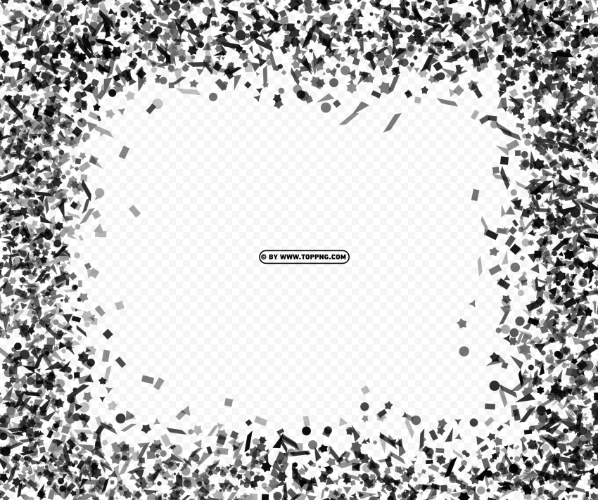 black confetti frame border images Transparent background PNG gallery - Image ID 9f8367e3
