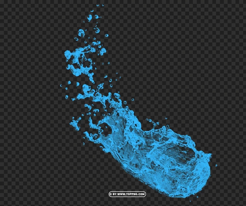blue water liquid splash hd effect High-resolution PNG images with transparent background