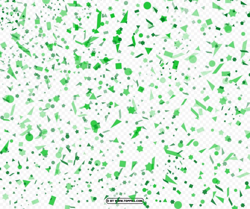 confetti geometric forms green color Transparent Background Isolated PNG Item - Image ID 844aa07a
