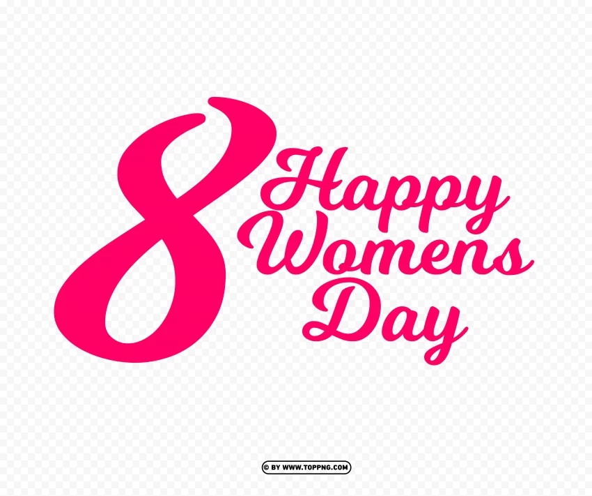 Download Happy Women's Day Typography PNG transparent designs for projects - Image ID a2b5ca33