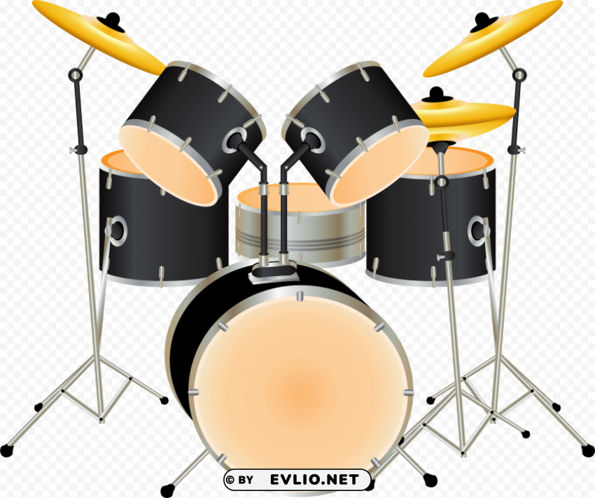 drums kit Clear Background PNG Isolated Element Detail