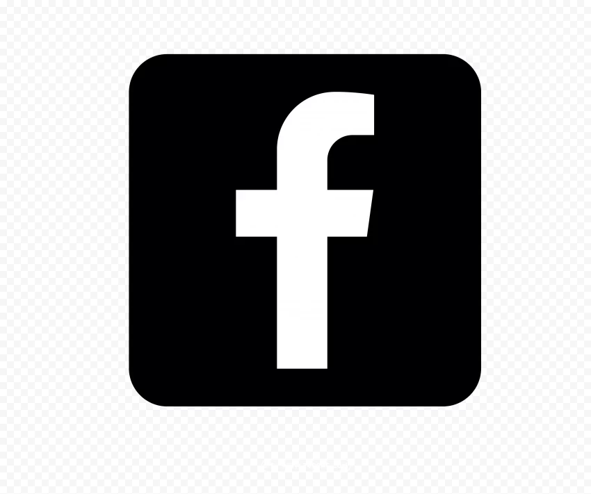 facebook black logo icon for business cards PNG photo with transparency