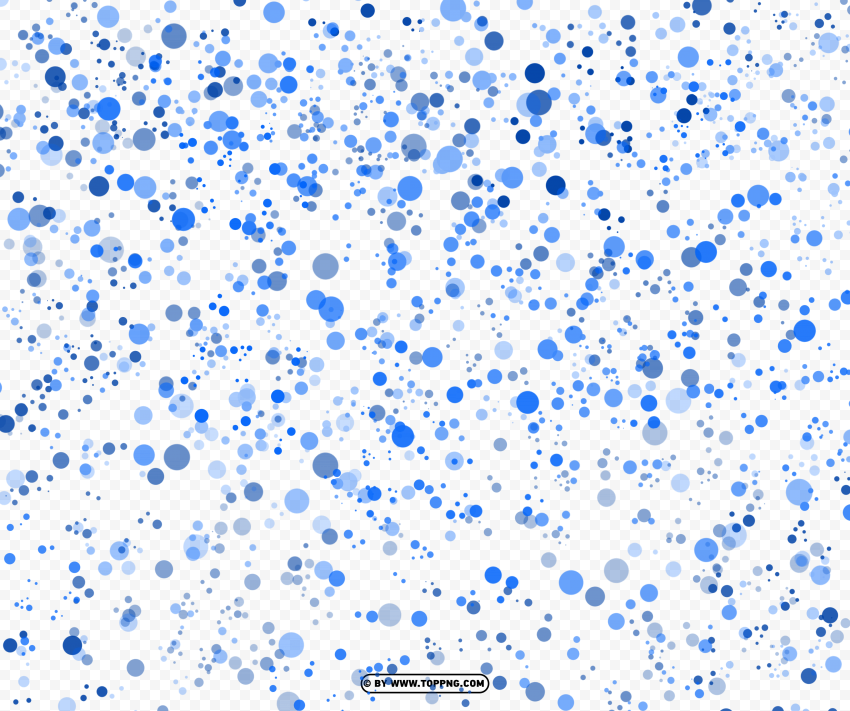 free confetti blue circle shapes Transparent Background Isolated PNG Design