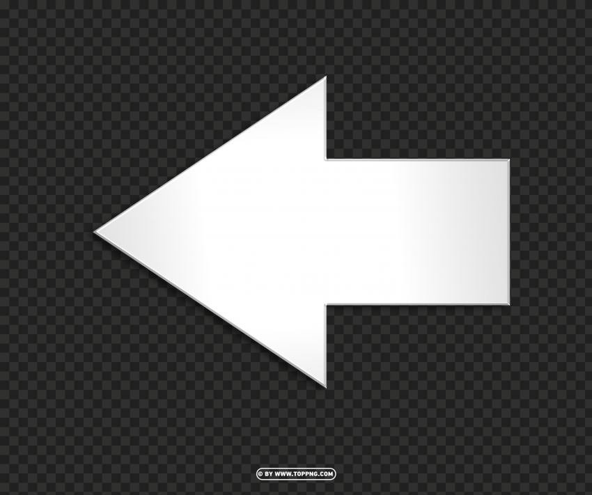 free silver 3d arrow left design background PNG images with transparent layering