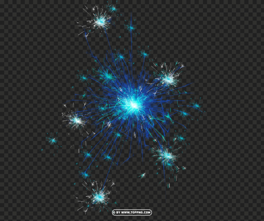 free sparkler turquoise color design PNG no watermark
