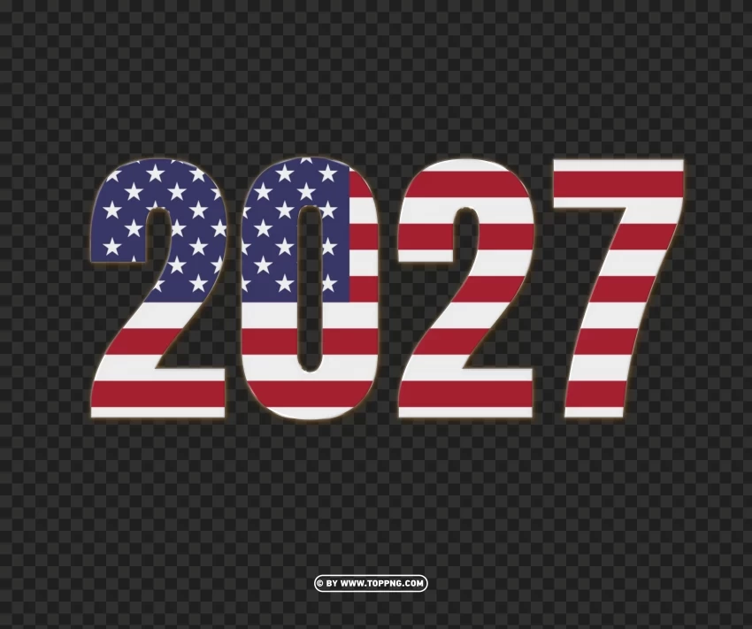 free usa flag 2027 text numbers transparent PNG graphics with alpha transparency broad collection
