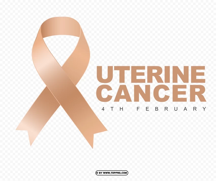 free uterine cancer ribbon image Clean Background Isolated PNG Art