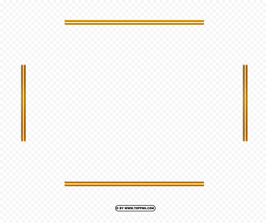 gold 2 line invitation border Transparent design PNG - Image ID c515ff98