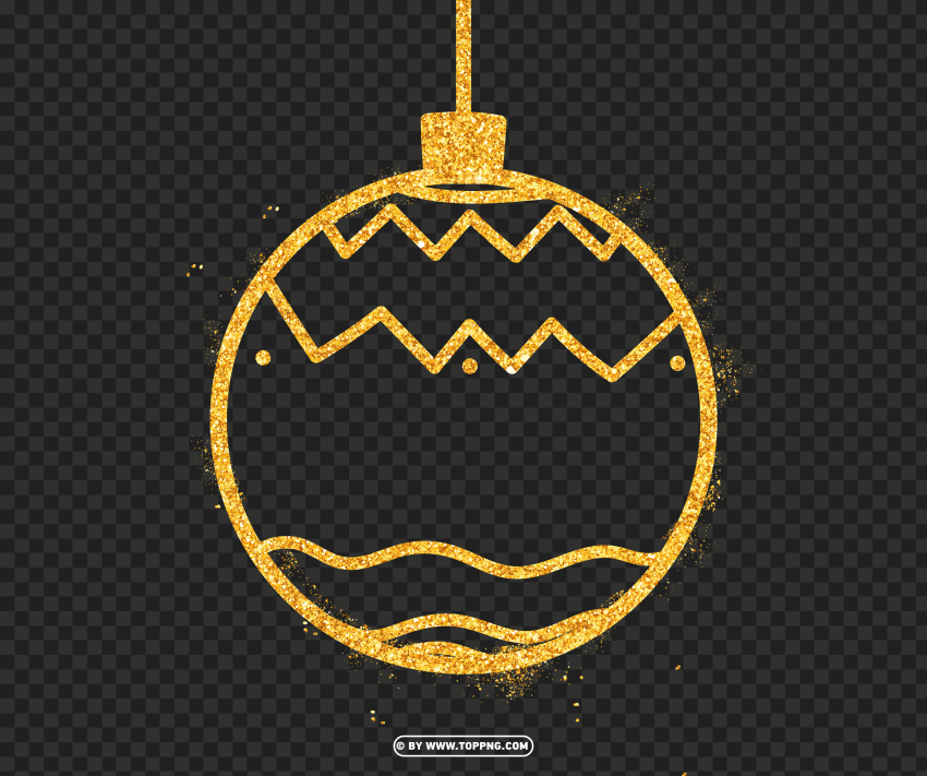 gold christmas ball ornament decoration Transparent PNG Graphic with Isolated Object