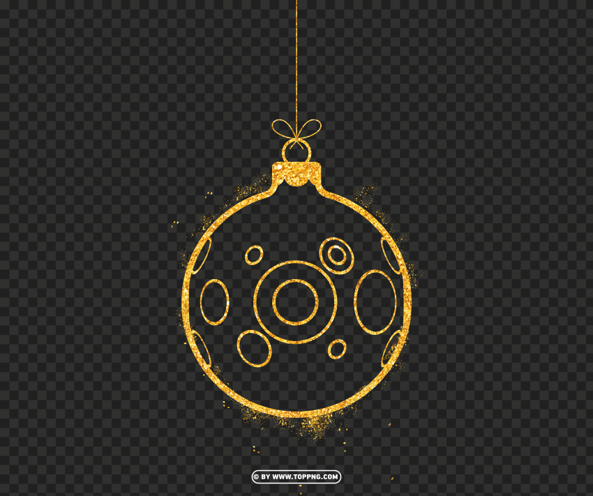 gold glitter circular ornament ball image PNG images with clear background
